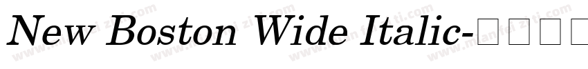 New Boston Wide Italic字体转换